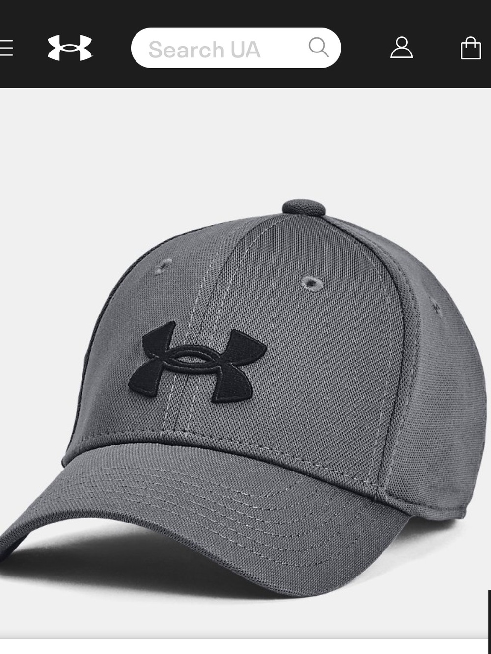 Under Armour UA Blitzing Low Boys YMD/YLG Pitch Gray Black Fitted Hat 🖤🩶